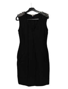 Juicy Couture Black Dress S Mini Solid work Stretch Sheath Pockets